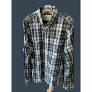 ABERCROMBIE & FITCH MULTI COLORED PLAID BUTTON UP LS SHIRT MENS EUC 2XL